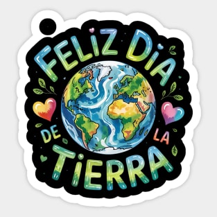 Feliz Dia De La Tierra Sticker